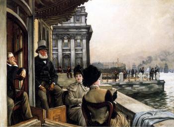 詹姆斯 蒂索 TheTerrace Of The Trafalgar Tavern Greenwich London 詹姆斯 蒂索 TheTerrace Of The Trafalgar Tavern Greenwich London